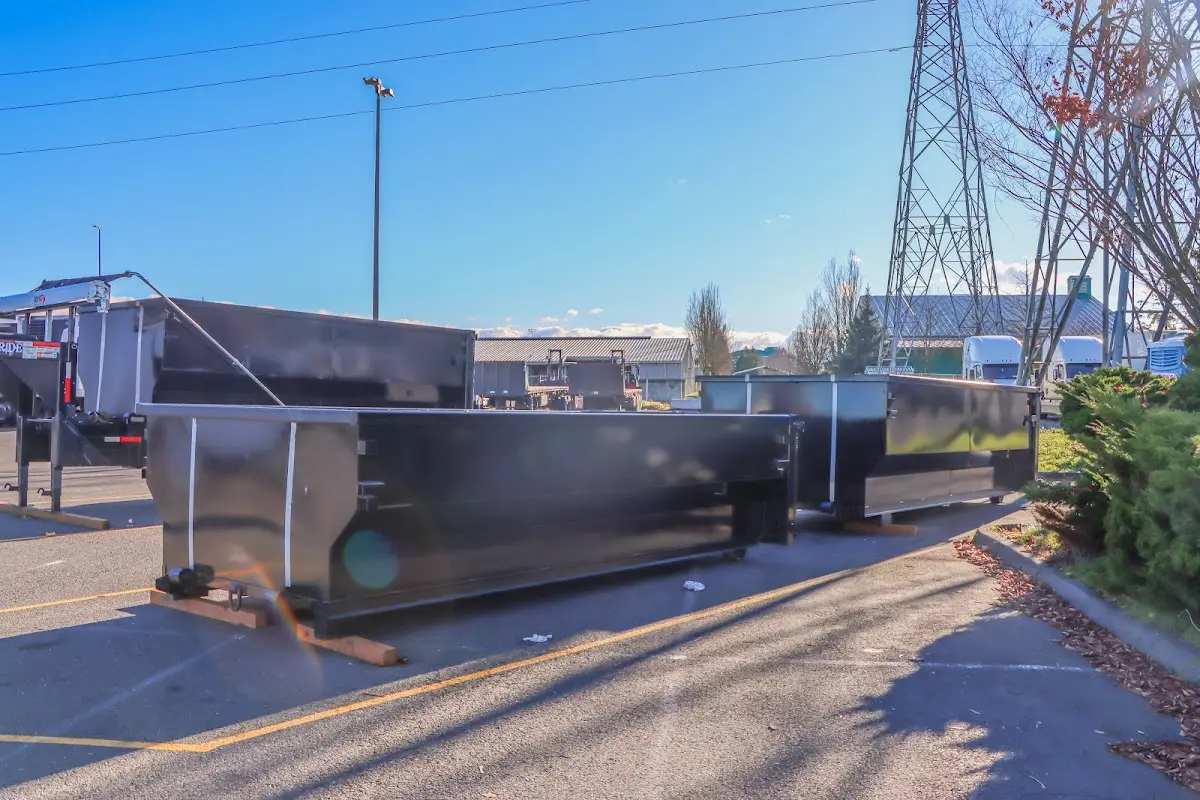 Roll-off dumpster ready for waste disposal at job site for Estate Cleanout Dumpster Rental in Medina